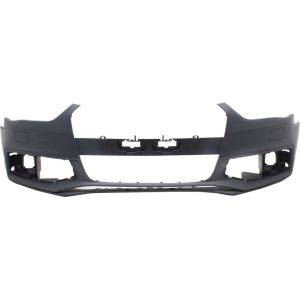 AUDI A4 SEDAN  / WAGON  FRONT BUMPER COVER PRIMED (W/WASHER)(WO/WARNING SYSTEM)(W/SQUARE TOW COVE OEM#8K0807065EGRU 2013-2016 PL#AU1000180