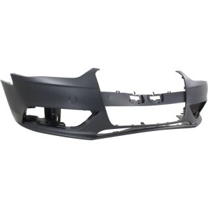 AUDI A4 SEDAN / WAGON FRONT BUMPER COVER PRIMED (WO/HEAD/LAMP WASHER)(WO/S-LINE)(W/ROUND TOW COVER) OEM#8K0807065AGRU 2013-2014 PL#AU1000190