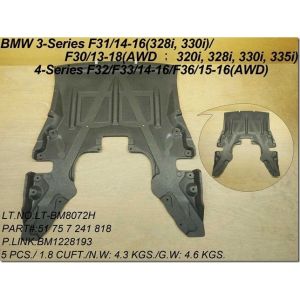 BMW BMW 3 (SEDAN)  FRONT ENG UNDER COVER (AWD)(320i/328i/330i/335i) OEM#51757241818 2012-2018 PL#BM1228193