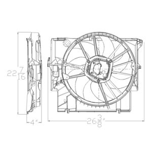 BMW BMW Z4  RADIATOR FAN ASSY 28i/35i/35is OEM#17425A3F109 2009-2016 PL#BM3115116