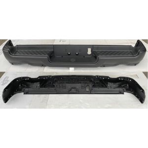 DODGE TRUCKS & VANS DODGE/PU  (R1500) REAR STEP BMP ASSY TXT-BLACK (W/6 SENSOR)(W/ADVANCE PARK ASSIST)(DUAL EXHAUST)(REBEL OEM#68404446AB-PFM 2019-2022 PL#CH1103144