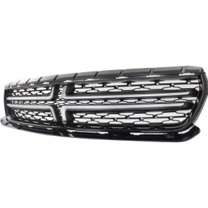 DODGE CHARGER  GRILLE GLOSS-BLACK W/SATIN NICKEL CHROME (WO/HOOD SCOOP) OEM#5PP34SZ7AB 2015-2023 PL#CH1200391