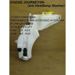 DODGE JOURNEY WASHER TANK (WO/HEAD/LAMP WASHER) W/PUMP W/SENSOR OEM#68041379AA-PFM 2009-2020 PL#CH1288149