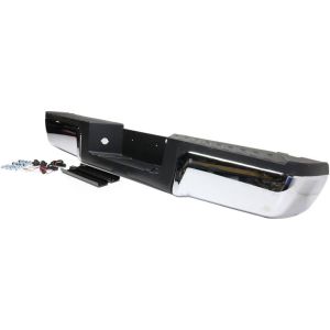 FORD TRUCKS & VANS FORD/PU (F250/350/450) Super Duty REAR STEP BUMPER ASSEMBLY CHROME W/BLK PAD (WO/SENSOR)**CAPA** OEM#9C3Z17906B-PFM (P) 2013-2016 PL#FO1103176C