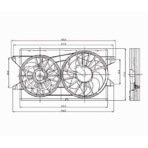 MERCURY MONTEREY RADIATOR & A/C FAN ASSY (DUAL FAN) OEM#5F2Z8C607CB 2004-2007 PL#FO3115151
