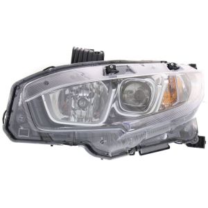 HONDA CIVIC SEDAN HEAD LAMP ASSEMBLY LEFT (Driver Side) (HALOGEN) OEM#33150TBAA01 2016-2019 PL#HO2502173