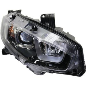 HONDA CIVIC COUPE HEAD LAMP ASSEMBLY RIGHT (Passenger Side) (HALOGEN) **CAPA** OEM#33100TBAA01 2016-2019 PL#HO2503173C
