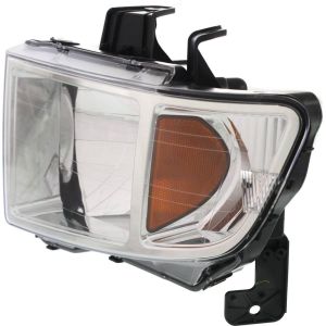 HONDA RIDGELINE HEAD LAMP UNIT LEFT (Driver Side)(CHR BEZEL)(EXC SPORT) **CAPA** OEM#33151SJCA11 2009-2014 PL#HO2518128C