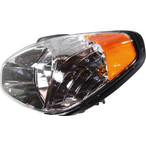 HYUNDAI ACCENT SEDAN HEAD LAMP ASSEMBLY LEFT (Driver Side) (HEAD/LAMP SOCKET 4HOLE/3PIN) OEM#921011E011 2006-2011 PL#HY2502144