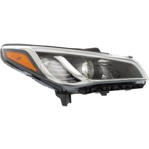 HYUNDAI SONATA HEAD LAMP ASSEMBLY RIGHT (Passenger Side) (HALOGEN)(EXC SE/ECO)(LED DRL IN BMPER) OEM#92102C2000 2015-2017 PL#HY2503183