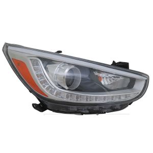 HYUNDAI ACCENT HATCHBACK HEAD LAMP ASSEMBLY RIGHT (Passenger Side) (HALOGEN PROJECTOR W/LED MARKER)*CAPA** OEM#921021R610 2014-2017 PL#HY2503191C