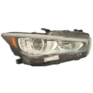 INFINITI Q50 HYBRID HEAD LAMP ASSEMBLY RIGHT (Passenger Side) (WO/ADAPTIVE)**CAPA** OEM#260106HH7A 2018-2023 PL#IN2503179C
