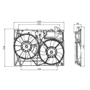 LEXUS RX 350 RADIATOR & A/C FAN ASSEMBLY (USA MADE) OEM#163610P100-PFM 2007-2009 PL#LX3115114