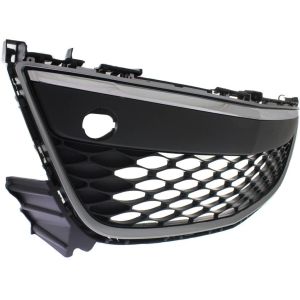 MAZDA CX-7  FRONT BUMPERUMPER GRILLE ASSY CHROME/BLACK (W/FOG) OEM#EH45501T0J 2010-2012 PL#MA1036120