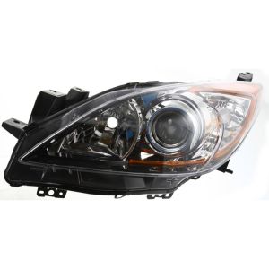 MAZDA MAZDA3 HEAD LAMP LEFT (Driver Side) (HALOGEN)(CHR PROJECTOR RING) **CAPA** OEM#BBM4510L0K 2010-2013 PL#MA2518130C