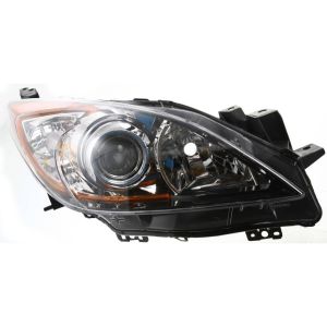 MAZDA MAZDA3 HEAD LAMP RIGHT (Passenger Side) (HALOGEN)(CHR PROJECTOR RING) OEM#BBM4510K0K 2010-2013 PL#MA2519130