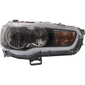 MITSUBISHI LANCER EVOLUTION HEAD LAMP ASSEMBLY RIGHT (Passenger Side) (HALOGEN) **CAPA** OEM#8301C362 2009-2015 PL#MI2503158C