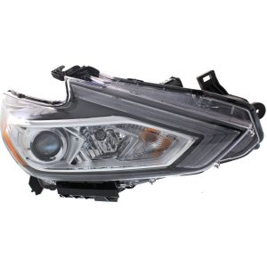 NISSAN(DATSUN) ALTIMA SEDAN HEAD LAMP ASSEMBLY RIGHT (Passenger Side) (HALOGEN)(WO/LED DRL)(CHR BEZEL) OEM#260109HS9A 2016-2018 PL#NI2503247