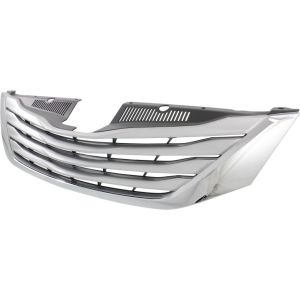 TOYOTA SIENNA GRILLE ASSEMBLY SILVER/BLK W/CHR MOLDING (WO/RADAR CRUISE) OEM#5310108010 2015-2017 PL#TO1200400