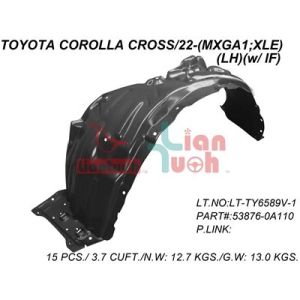 TOYOTA COROLLA CROSS  FENDER LINER LEFT (Driver Side) (XLE) OEM#538760A110 2022-2023 PL#TO1248252