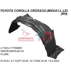 TOYOTA COROLLA CROSS  FENDER LINER RIGHT (Passenger Side) (L/LE) OEM#538750A110 2022-2023 PL#TO1249251