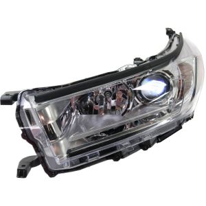 TOYOTA HIGHLANDER HEAD LAMP ASSY LEFT (Driver Side) W/SILVER ACCENT (LE/XLE)(WO/LED DRL) OEM#811500E330 2017-2019 PL#TO2502251