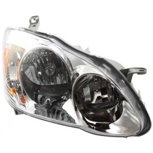 TOYOTA COROLLA/SEDAN HEAD LAMP ASSEMBLY RIGHT (Passenger Side) (W/CHR BEZEL)(CE/LE MDL) OEM#8111002190 2003-2004 PL#TO2503139