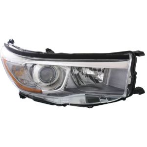 TOYOTA HIGHLANDER HEAD LAMP ASSEMBLY RIGHT (Passenger Side) (W/ SMOKED CHR) **CAPA** OEM#811100E250 2014-2016 PL#TO2503225C