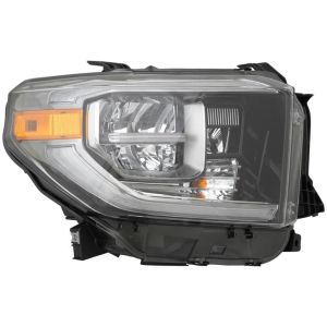 TOYOTA TUNDRA HEAD LAMP ASSY RIGHT (Passenger Side) (LED)(W/SMOKED CHROME) OEM#811100C210 2018 PL#TO2503263
