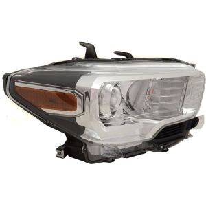 TOYOTA TACOMA HEAD LAMP ASSY RIGHT (Passenger Side) (WO/LED DRL)(W/FOG LAMP)(CHROME/BLACK)**CAPA** OEM#8111004262 2019-2023 PL#TO2503276C