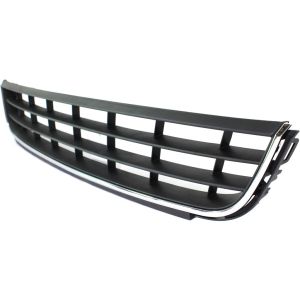 VOLKSWAGEN JETTA HYBRID FRONT BUMPER CENTER GRILLE BLACK W/CHR LOWER MOLDING OEM#5C6853671RYP 2013-2014 PL#VW1036120