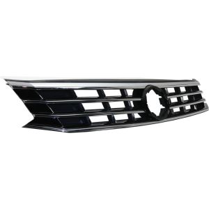 VOLKSWAGEN PASSAT GRILLE ASSEMBLY PTD (W/SILVER&CHR MLDG;WO/COLLISION LED LAMP;EXC GT/R-LINE) OEM#561853651GNLB 2016-2018 PL#VW1200170