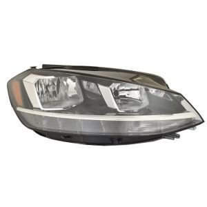 VOLKSWAGEN GOLF  HEAD LAMP ASSY RIGHT (Passenger Side) (HALOGEN) **CAPA** OEM#5GM941006E 2018-2021 PL#VW2503176C