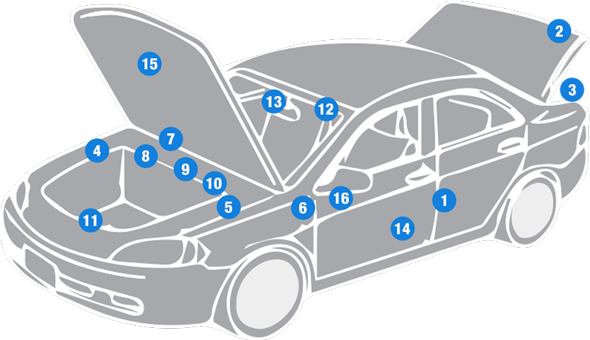 Auto Body Parts - Paint Car Code
